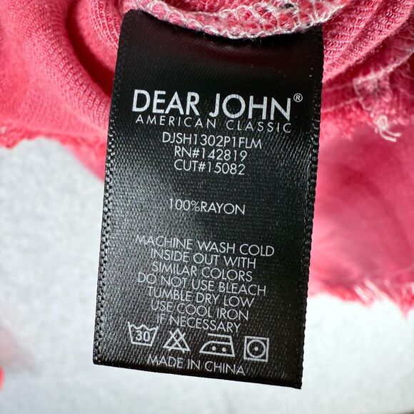 Dear John Plaid Womens Sz XL Red Ombre Button Shirt Roll Tab Cowgirl Flannel - Picture 10 of 10